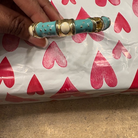 Jewelry - Turquoise and Gold Bangle Bracelet